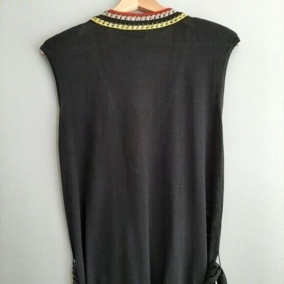 NANETTE LEPORE Crochet-Trimmed Knit Mini Dress Sz M - Picture 8 of 10